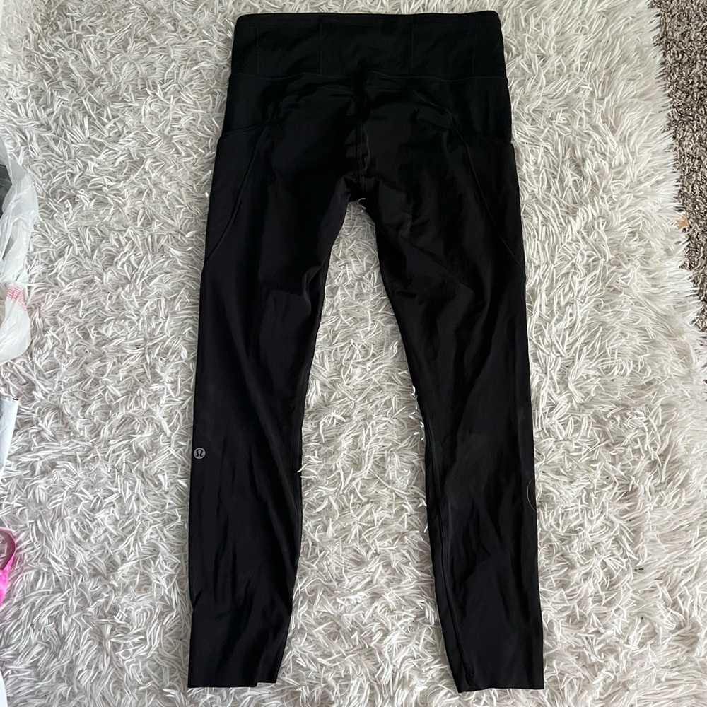 Lululemon fast and free black leggings size 8